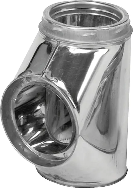 Selkirk 208100 Insulated Chimney Tee with Cap 7-3/8 Inches Stainless Steel
