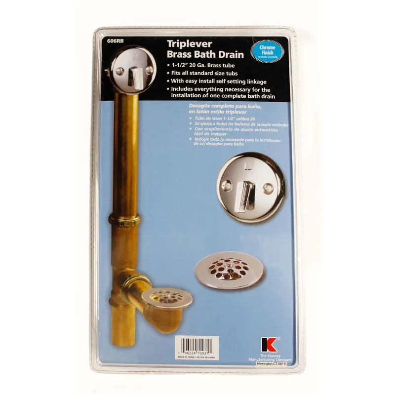 Keeney 40251 1-1/2 in. D Triplever Bath Drain