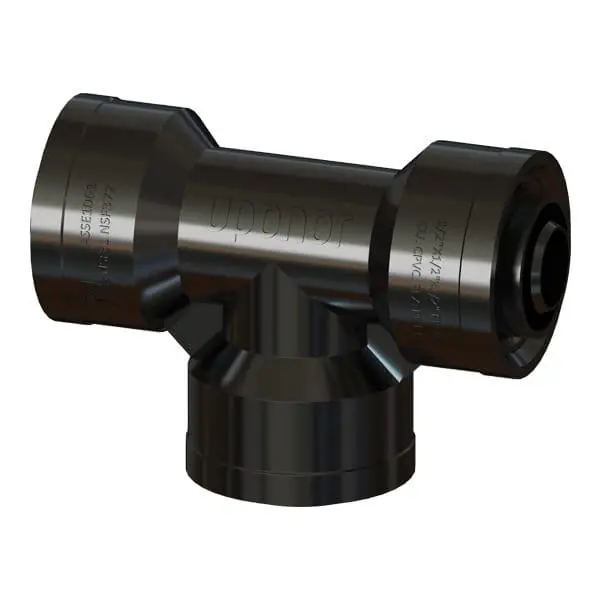 Uponor UPTFTRED1112 Totalfit Reducing Tee 1 X 1 X 1/2 Inches Push-to-connect Engineered Polymer