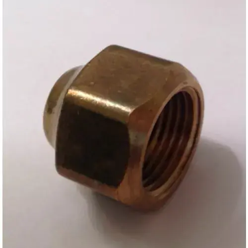 Holyoke Fittings FN12 Sae Flare Short Forged Nut 1/2 Inches Od Tube Brass Fitting