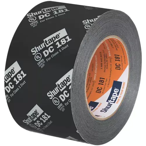 Shurtape DC181-3BLK Ul 181B-FX Listed Printed Black Film Tape 72mm X 110m