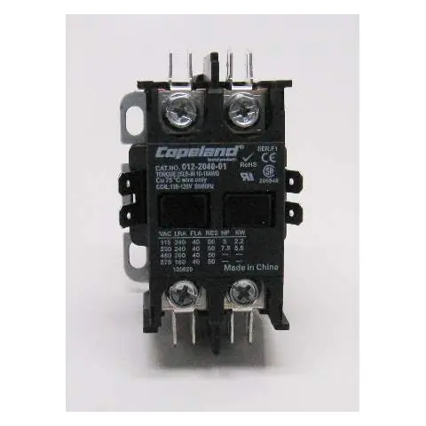 Copeland 912-2040-01 2 Pole 40 Amp 120V Contactor