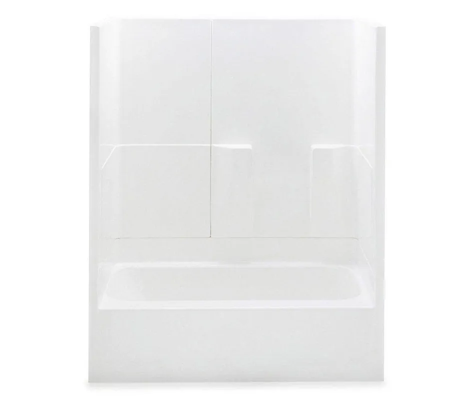 Aquatic 727149764111 Everyday 60 X 30 Inch Tub and Shower 3-piece Left Hand Drain White