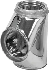Selkirk 206100 Insulated Chimney Tee with Cap 6-1/4 Inches Connection Stainless Steel