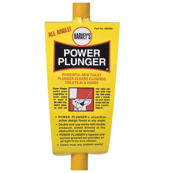 Oatey HAR090300 Power Plunger with Yellow Handle Black