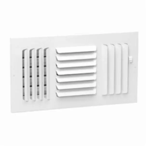 Hart Cooley 303-10x6 3-way Sidewall Ceiling Register 10 X 6 Inches Bright White Enamel Steel