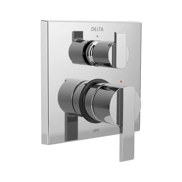 Delta Faucet DLT24867 Monitor 14 Series Ara Collection 3-setting Angular Modern Valve Trim Polished Chrome