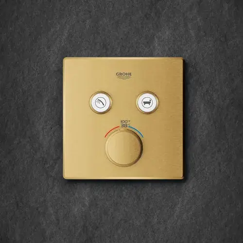 Grohe 29141gn0 Grohtherm Smartcontrol 3-function Volume Control Trim Brushed Cool Sunrise