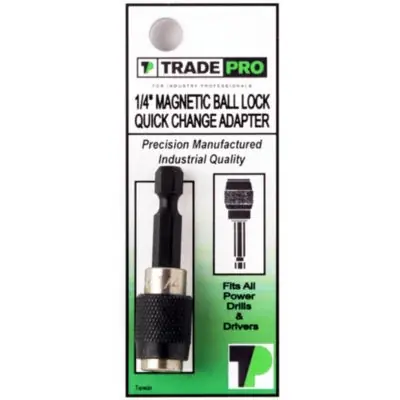 Tradepro TP10575 1/4 Inch Hex Quick Change Bit Adapter 2 Inches