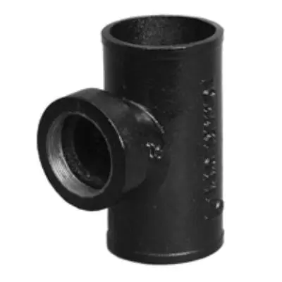 Charlotte Pipe nh-34 Sanitary Tapped Tee 2 X 2 X 1-1/2 Inches No-hub Cast Iron