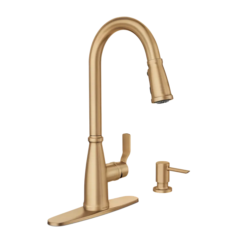 Moen 87071bzg Nolia One-handle High Arc Pulldown Kitchen Faucet Brushed Gold