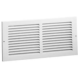 Hart Cooley 672-16x10 Return Air Grille 16 X 10 Inches Sidewall Ceiling Mount Steel Bright White Enamel