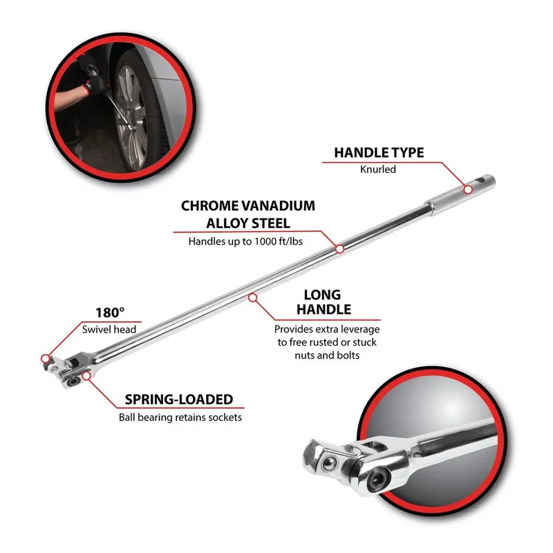 Wilmar W32121 1/2 inches Dr. 24 inches Flex Handle