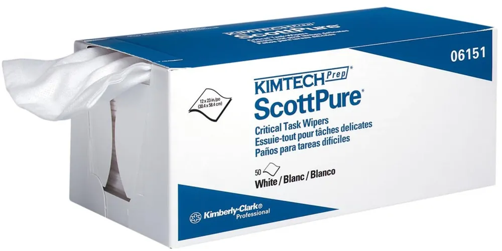 Kimberly-Clark Professional 06151 Kimtech Scottpure Low Lint Critical Task Wipes 12 x 23 inches