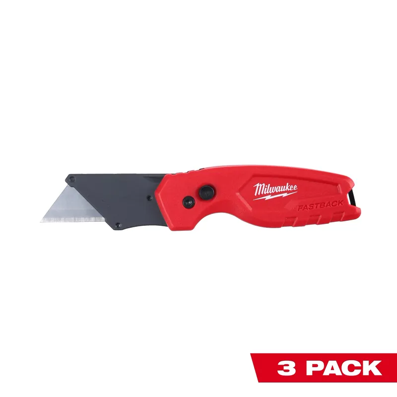 Milwaukee 48-22-1522 Fastback Compact Folding Utility Knife 3-pack
