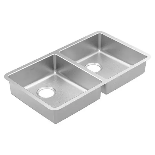Moen gs18260b Prep 32 Inch Stainless Steel Undermount Double Bowl Kitchen Sink