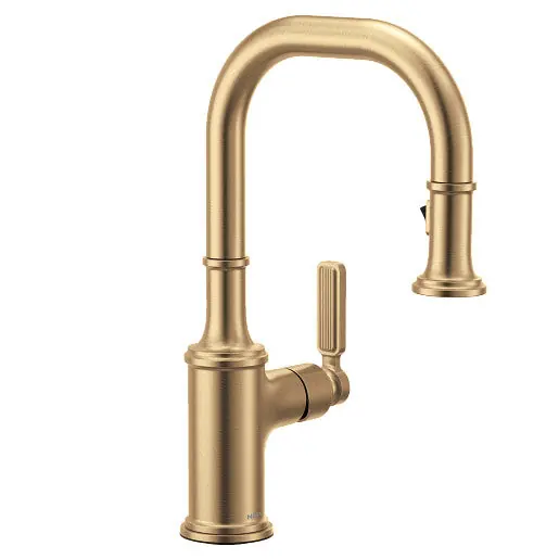 Moen 5770bzg Smyth Bronzed Gold One-handle High Arc Pulldown Bar Faucet