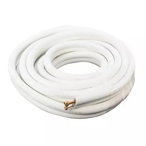Icool B141212100F 1/4 Inches X 1/2 Inches X 1/2 Inches X 100 Foot Lineset with White Pe Insulation Flared Nuts Type B