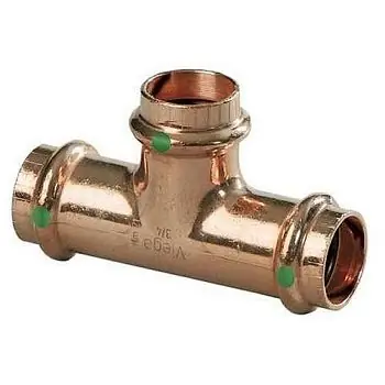 Viega VIEGTRED341234 Propress Pipe Tee 3/4 X 1/2 X 3/4 Inches Press End Copper