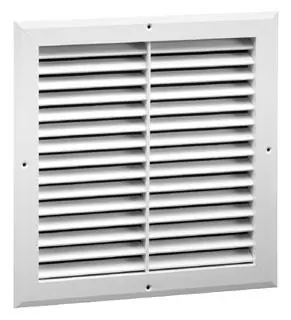 Hart Cooley 64012 RH45 Fixed Horizontal Sidewall Return Grille White Painted Extruded Aluminum 12 X 8 Inches