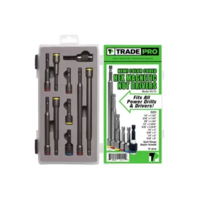 Tradepro TP10114 10-piece Chuck Assortment with Quick Change Adapter