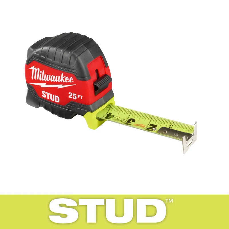 Milwaukee 48-22-1425 25 Ft Stud Tape Measure with EXO360 Blade Technology