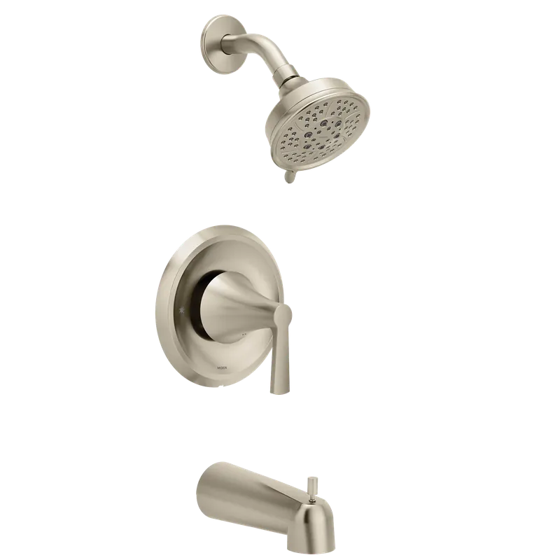 Moen t2413epbn Jase Brushed Nickel Posi-temp Tub and Shower Trim Kit with 4-inch Showerhead and 7-inch Tub Spout