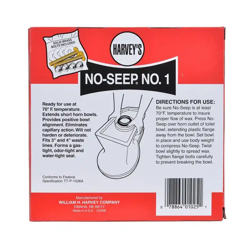 Oatey 1025-N Harvey No-Seep No. 1 Wax Gaskets