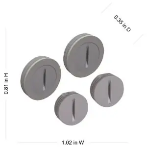 Hubbell PCP47550GY Weatherproof Nonmetallic Closure Plug Assortment (Two 1/2 and Two 3/4 in.)