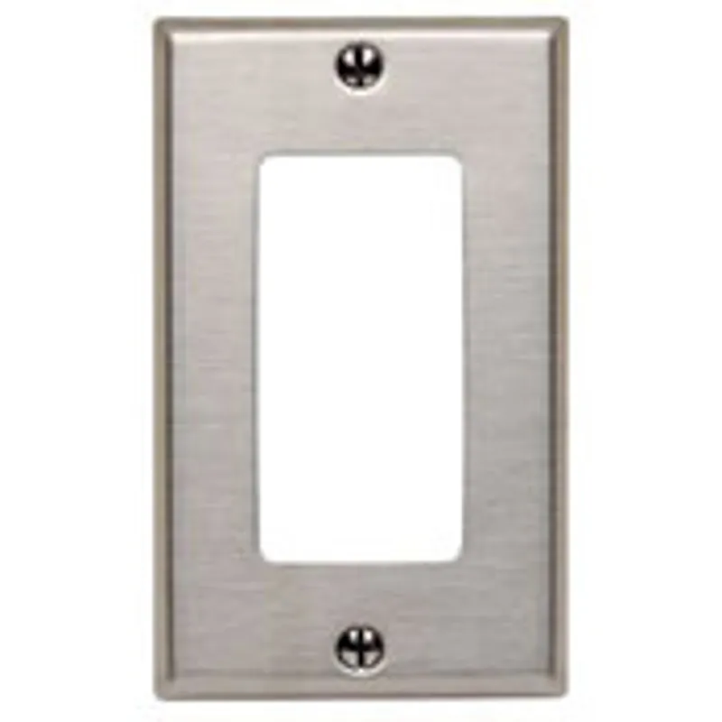 Leviton SSJ26-40 1-Gang, 1-Decora Stainless Steel, Midway Size Wallplate