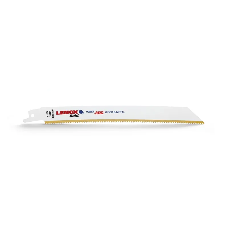 Lenox 21065810gr Gold Power Arc Reciprocating Saw Blade 10 Tpi