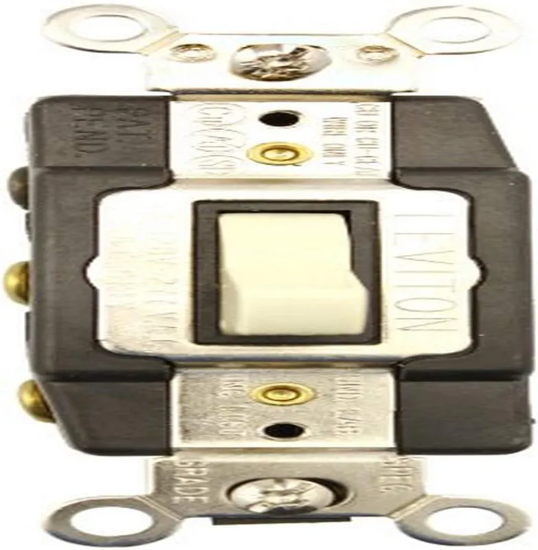 Leviton 1282-I Toggle Double Throw AC Quiet Switch, 15-Amp, 120/277-Volt