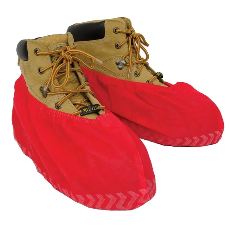Shubee C Sb Sc Rd Red Disposable Shoe Covers Size 18