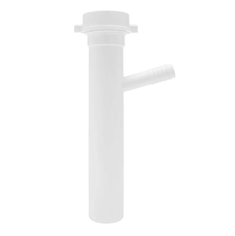 Sioux Chief 230-53060825 Dishwasher Tailpiece White Slip Joint 1-1/2 x 8 W/ 1/2 Dwbr