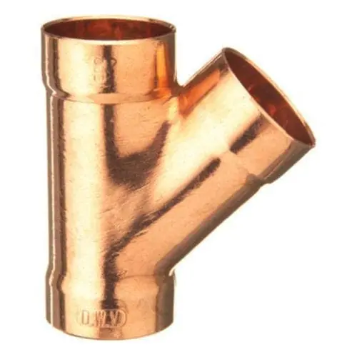 Elkhart Products 10046644 3 inches x 3 inches x 2 inches DWV C x C 45° Copper Wye