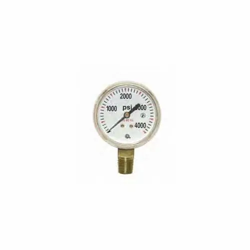 Uniweld g1sd Pressure Gauge 400 Psi 2 Inch Gold Steel