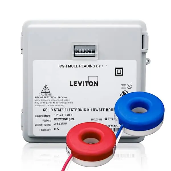 Leviton MO240-1SW Mini Meter Kit 100A with 2 Solid CTs