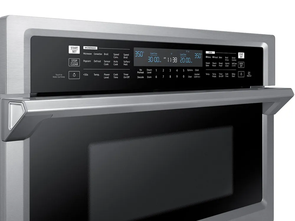 Samsung NQ70M6650DS 30 inches Smart Microwave Combination Wall Oven with Steam Cook
