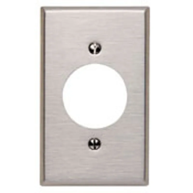 Leviton 84020-40 1-Gang Locking 1.60 Inch Dia. Device Receptacle Wallplate Standard Size