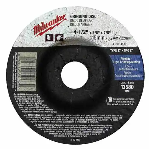 Milwaukee 49-94-5730 Type 27 Grinding Wheel 5 in Concrete