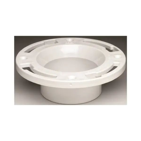 Oatey 43507 PVC Open Toilet Flange with Test Cap