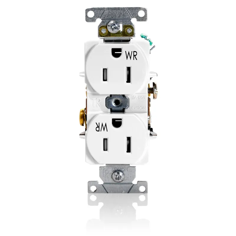 Leviton TWR15-W Straight Blade Receptacle 15 Amp 125 Volt