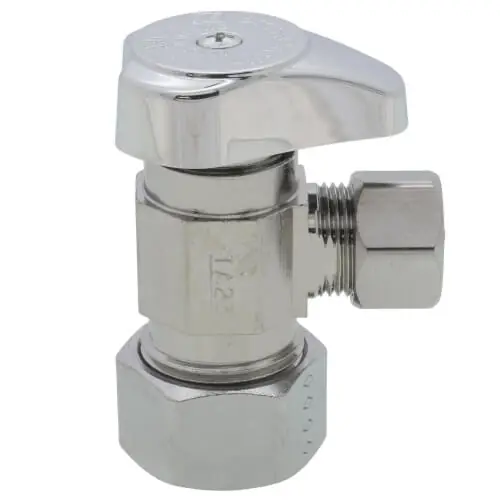 Brasscraft G2CR19XC 1/2 inches Nom Compr. x 3/8 inches O.D. Compr. Angle Stop Valve