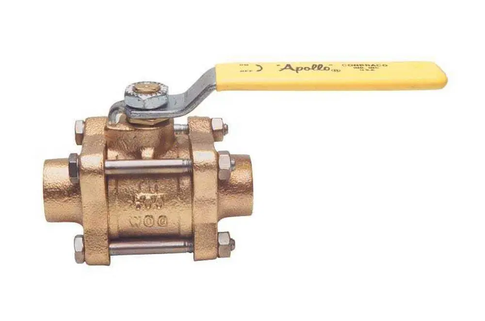 Apollo Valves 82245F3 Ball Valve 1 Inch Size Bronze 3 Pieces Soldered