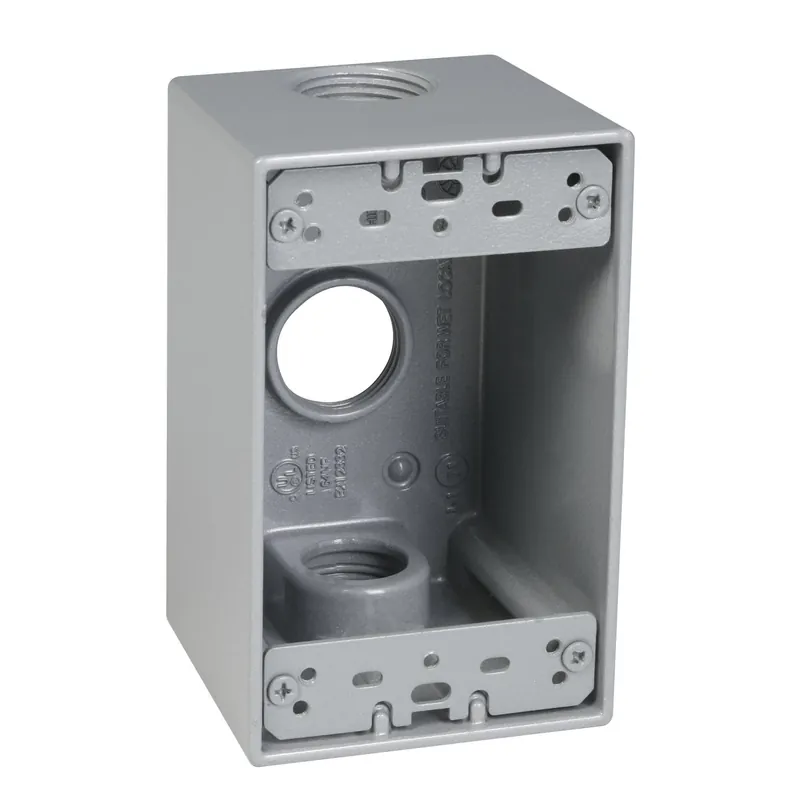 Hubbell SD375S Taymac 1g Weatherproof Deep Box (3) 3/4 In. Outlets