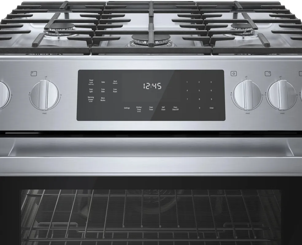 Bosch HGI8056UC 800 Series Gas Slide-in Range 30 feet'