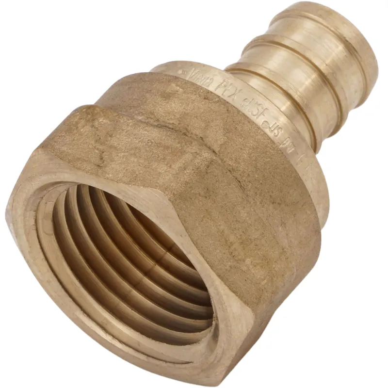 Viega 46333 Pureflow Brass Crimp Adapter 1/2 in X 1/2 in
