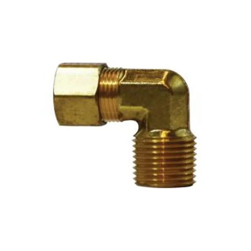 Midland Industries 00069-0808 90 Elbow 1/2 Comp X 1/2 Mnptf Brass