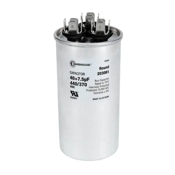 Cambridge 202366 Round Run Capacitor 1.97 in. x 1.97 in. x 3.35 in.