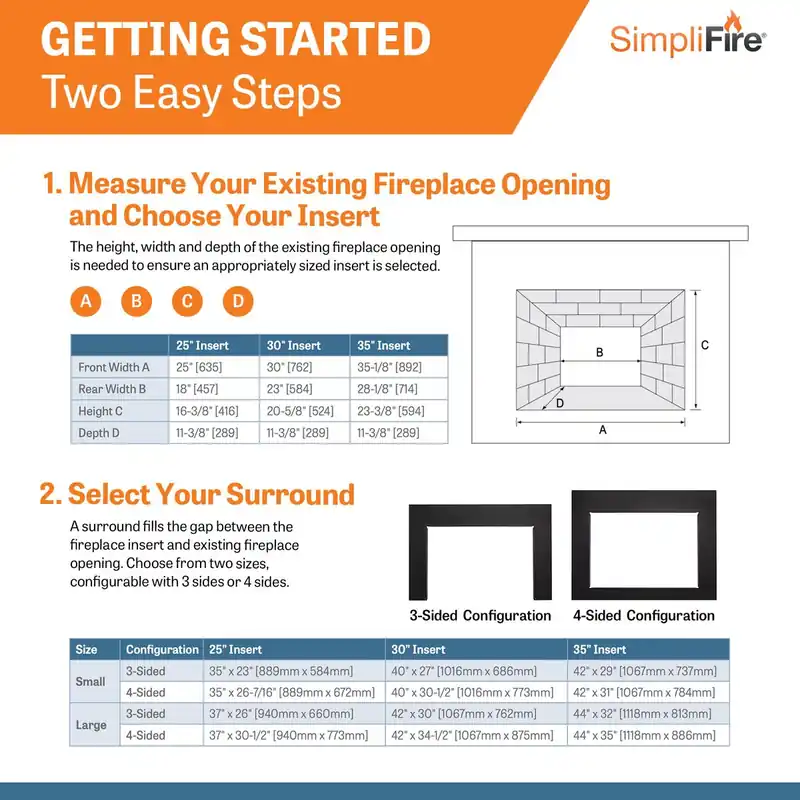 Simplifire SF-SI4027-INS30 Small Surround 40-Inch x 27-Inch